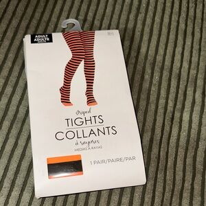 Striped Orange and Black Tights